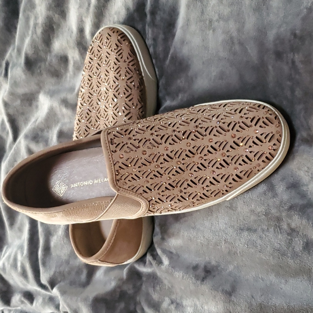 Antonio Melanie Slipon Jewled Sneakers